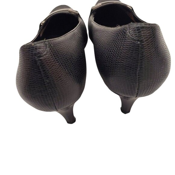 Lauren Ralph Lauren Megan Classic Black Low, Kitten Heel Pumps - Picture 4 of 11